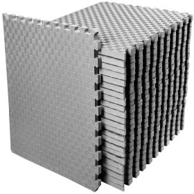 Only Supports Self Pickup  Jigsaw Sports Mat With EVA Foam Interlocking Tiles For Gymnastics And Home Gym Floor Protection, Various Sizes And Col (Option: Grey 1inch 18Pieces)