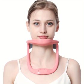 Neck Brace; Cervical Collar Neck Support Brace; Adjustable Anti-Bow Cervical Traction Device For Neck Posture Support Neck Pain Relief; Shoulder (Color: Pink)