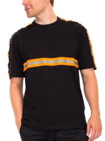 REFLECTIVE T-SHIRT (Color: black orange, size: 2XL)