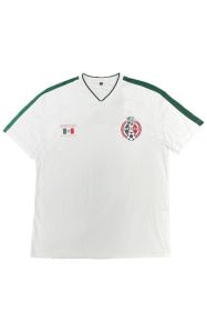 UNISEX MEXICO TEAM WORLD SOCCER JERSEYS TOP (Color: White, size: S)
