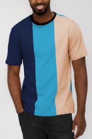 Weiv Mens Color Block T Shirt (Color: NAVY, size: M)