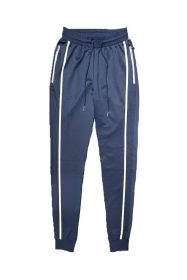 Mens Active Wear Running Track Pant Joggers (Color: NAVY, size: S)