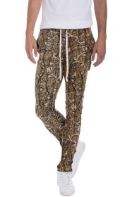 WEIV MEN'S HUNTER CAMO TRACK PANTS (Color: CAMO-BLACK, size: 2XL)