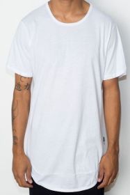 WEIV WHITE SEAM ELONGATE TEE (Color: White, size: M)
