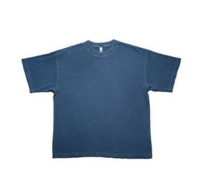 Oversized Short Sleeve Tee (Color: Sapphire Blue, size: 3XL)