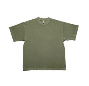 Oversized Short Sleeve Tee (Color: Sage Green, size: 3XL)