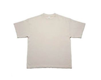 Oversized Short Sleeve Tee (Color: CREAM, size: 3XL)