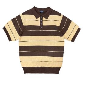 Charlie Brown Shirt Short Sleeve Polo (Color: BROWN KHAKI, size: 2XL)