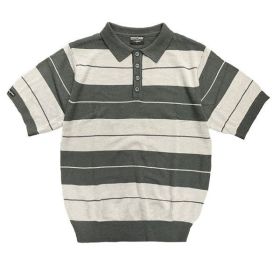 Charlie Brown Shirt Short Sleeve Polo (Color: DARKGREY GREY, size: M)