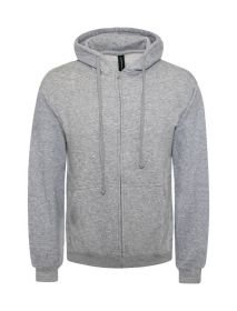 FLEECE ZIPPER HOODIE (Color: H-12, size: M)