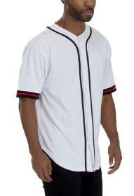 Unisex Active Sports Team Baseball Jersey (Color: White, size: S)