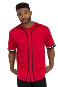 Unisex Active Sports Team Baseball Jersey (Color: Red, size: S)
