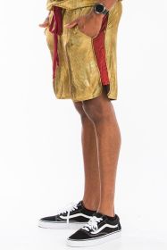 METALLIC FLICK SHORTS (Color: GOLD, size: XL)
