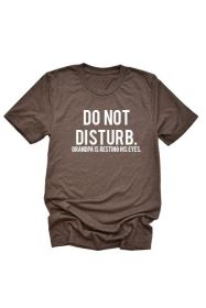 Do Not Disturb Tee (Color: Deep Heather, size: XL)
