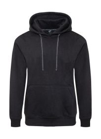 Heavyweight Fleece Pullover Hoodie (Color: Black, size: 2XL)