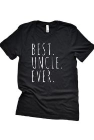 Best Uncle Ever Tee (Color: Deep Teal, size: L)
