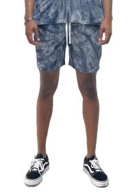 Cyclone Pinwheel Tie Dyed Shorts (Color: Black, size: M)