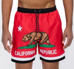 California Swim Shorts (Color: Red, size: 2XL)