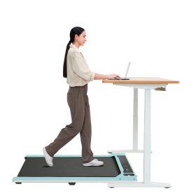 Walking Pad Under Desk Treadmill, Portable Small Treadmills for Home and Office (Main Color: Blue, Main Material: ABS+Steel(Q235))