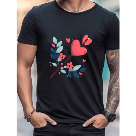 Celebrate in Style with This 100% Cotton Men's Valentine's Day Tee (Style: 208)