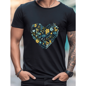 Celebrate in Style with This 100% Cotton Men's Valentine's Day Tee (Style: 191)