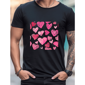 Celebrate in Style with This 100% Cotton Men's Valentine's Day Tee (Style: 195)