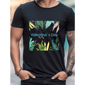 Celebrate in Style with This 100% Cotton Men's Valentine's Day Tee (Style: 44)