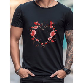 Celebrate in Style with This 100% Cotton Men's Valentine's Day Tee (Style: 86)