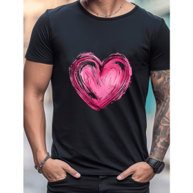 Celebrate in Style with This 100% Cotton Men's Valentine's Day Tee (Style: 96)