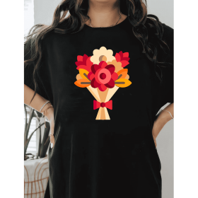 Casual Women's Cotton T-Shirt with Bow Detail - Trendy and Comfortable for Every Season (Style: 167)