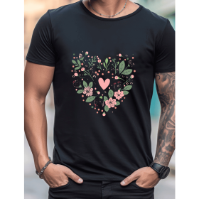 Celebrate in Style with This 100% Cotton Men's Valentine's Day Tee (Style: 251)