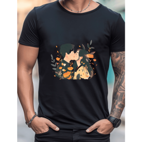 Celebrate in Style with This 100% Cotton Men's Valentine's Day Tee (Style: 265)