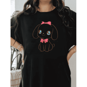 Casual Women's Cotton T-Shirt with Bow Detail - Trendy and Comfortable for Every Season (Style: 458)