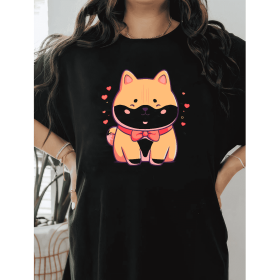 Casual Women's Cotton T-Shirt with Bow Detail - Trendy and Comfortable for Every Season (Style: 457)