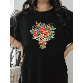 Casual Women's Cotton T-Shirt with Bow Detail - Trendy and Comfortable for Every Season (Style: 446)