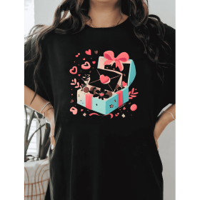 Casual Women's Cotton T-Shirt with Bow Detail - Trendy and Comfortable for Every Season (Style: 476)