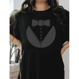 Casual Women's Cotton T-Shirt with Bow Detail - Trendy and Comfortable for Every Season (Style: 470)