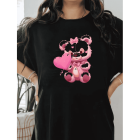 Casual Women's Cotton T-Shirt with Bow Detail - Trendy and Comfortable for Every Season (Style: 478)