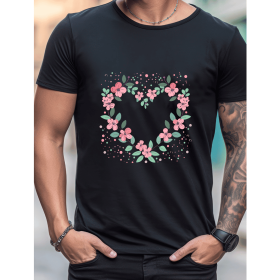 Celebrate in Style with This 100% Cotton Men's Valentine's Day Tee (Style: 171)