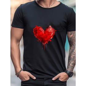 Celebrate in Style with This 100% Cotton Men's Valentine's Day Tee (Style: 174)