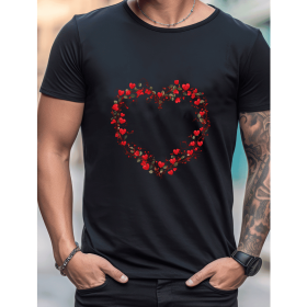 Celebrate in Style with This 100% Cotton Men's Valentine's Day Tee (Style: 168)