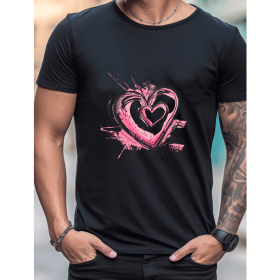 Celebrate in Style with This 100% Cotton Men's Valentine's Day Tee (Style: 131)