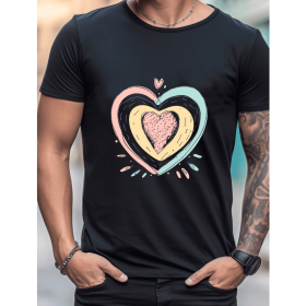 Celebrate in Style with This 100% Cotton Men's Valentine's Day Tee (Style: 310)