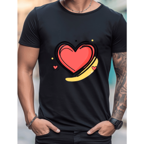 Celebrate in Style with This 100% Cotton Men's Valentine's Day Tee (Style: 355)