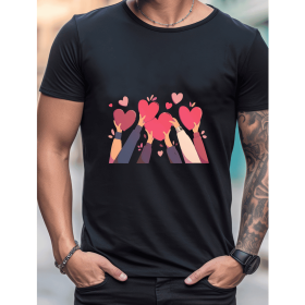 Celebrate in Style with This 100% Cotton Men's Valentine's Day Tee (Style: 406)